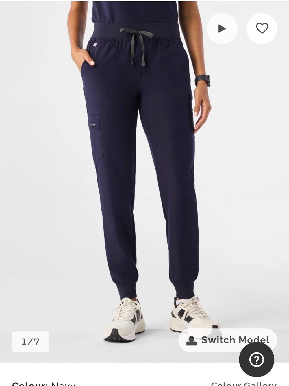 Figs Navy Drawstring Jogger Pants